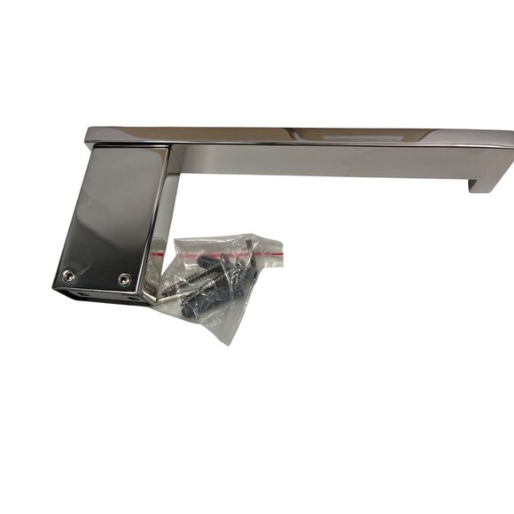 2 Chrome Wall Mount Toilet Paper Holder Modern Design 4c - Picture 6 of 6